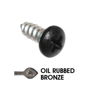 #8 x 1/2 in. Pan Head Sheet Metal Screw; Oil Rubbed Bronze