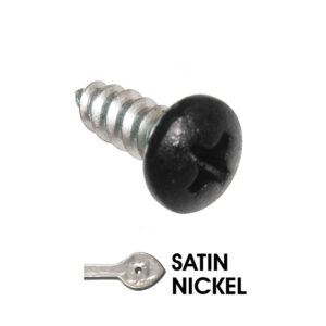 #8 x 1/2 in. Pan Head Sheet Metal Screw; Satin Nickel