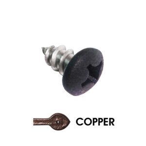1/4 in. x 1/2 in. Pan Head Sheet Metal Screw; Copper