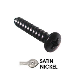 #8 x 1 in. Phillips Oval Sheet Metal Screw; Satin Nickel