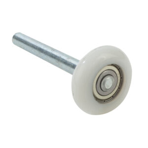2 in. White Nylon Roller 4 in. Stem; Shielded Precision Bearing