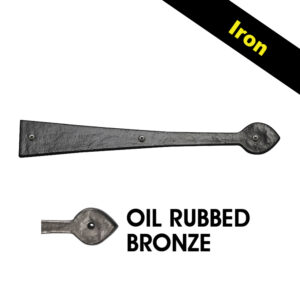 16 in. Spear End Hinge; Rubbed Bronze