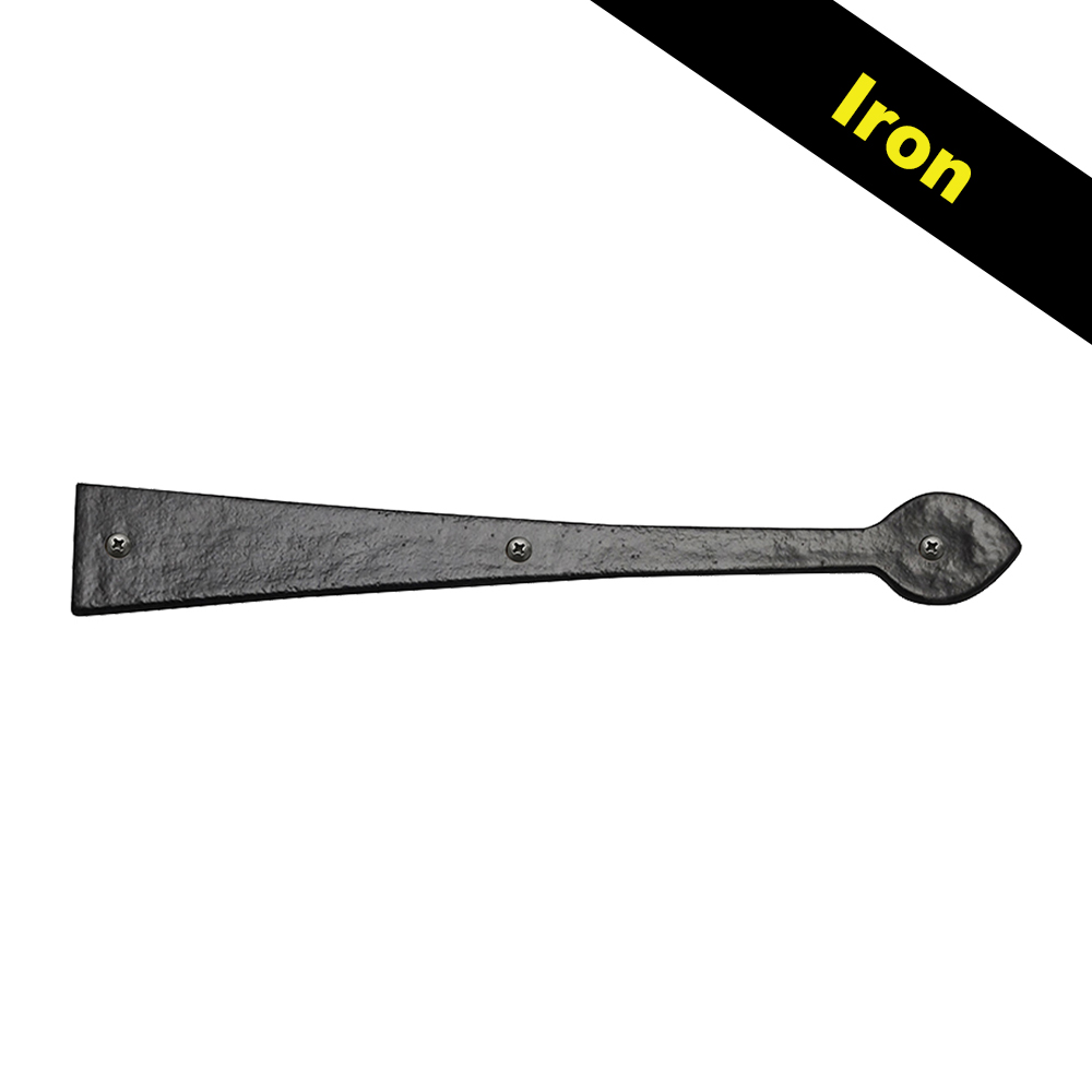 16 in. Spear End Hinge, Black
