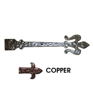 16" Fleur de Lis End Hinge; Copper Finish