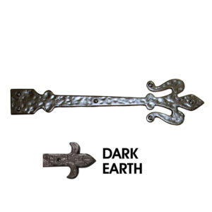 16" Fleur de Lis End Hinge; Elegance Dark Earth Finish.