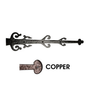 22" Barcelona Style Decorative Hinge; Elegance Copper Finish
