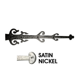 22" Barcelona Style Decorative Hinge; Elegance Satin Nickel Finish