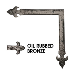 13" Fleur de Lis Corner Bracket; Elegance Oil Rubbed Bronze Finish