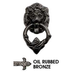 7" Lion Head Knocker Kit; Elegance Oil Rubbed Bronze Finish