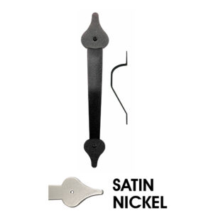 11 1/4 in. Pull Handle; Spear End; Elegance Satin Nickel Finish.