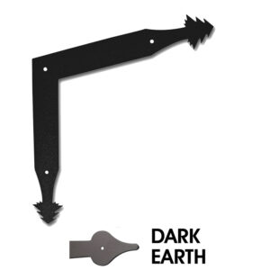 11 in. Mountain Lodge Angle Corner Bracket; Dark Earth