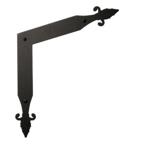 11 in. Adirondack Saratoga Angle Corner Bracket; Black