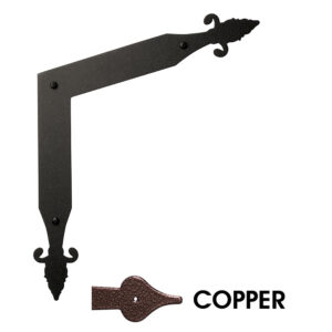 11 in. Adirondack Saratoga Angle Corner Bracket; Copper