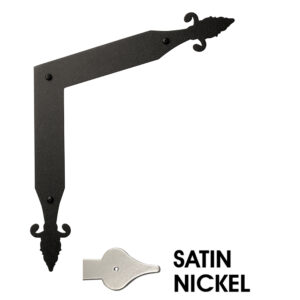 11" Saratoga Angle Corner Bracket; Elegance Satin Nickel Finish.