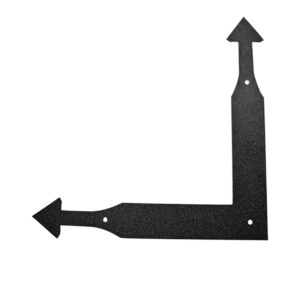 10 in. Adirondack Arrowhead L Bracket; Black