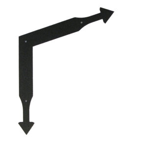 11 in. Adirondack Arrowhead Angle Corner Bracket; Black