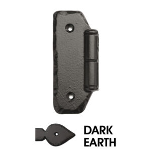 4 in. Rustic Butt Hinge Plate; Dark Earth