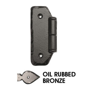 4 in. Rustic Butt Hinge Plate; Oil Rubbed Bronze