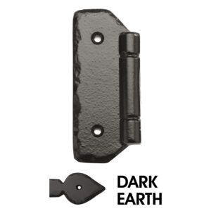 4 3/4 in. Rustic Butt Hinge Plate; Dark Earth