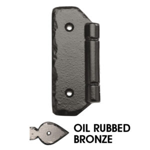 4 3/4 in. Rustic Butt Hinge Plate; Oil Rubbed Bronze