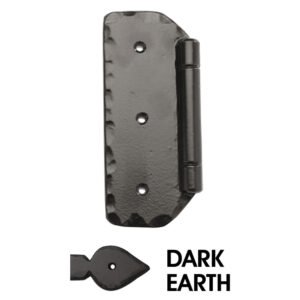 6 in. Rustic Butt Hinge Plate; Dark Earth