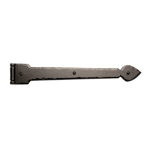 16 in. Rustic Hinge w/Butt Pin End; Black