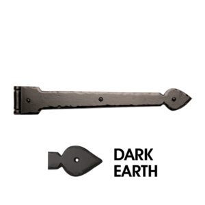 16 in. Rustic Hinge w/Butt Pin End; Dark Earth