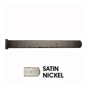 24” Rustic Mission Hinge w/Butt Pin; Satin Nickel