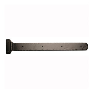 24” Rustic Mission Hinge Assy. w/Lip & Butt Plate; Black