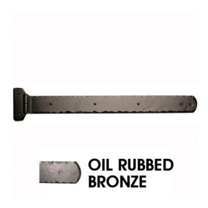 24” Rustic Mission Hinge Assy. w/Lip & Butt Plate; Oil Rubbed Bronze