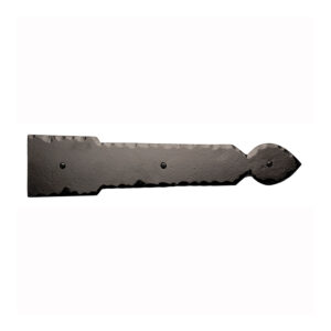 16” Rustic Ranch Spear End Hinge; Black