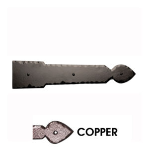 16” Rustic Ranch Spear End Hinge; Copper