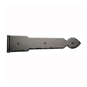 16” Rustic Ranch Spear End Hinge w/Butt Pin; Black