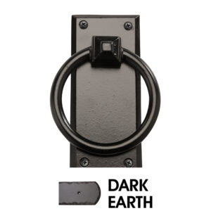 4 1/2” Rustic Tall Mission Ring Pull; Dark Earth