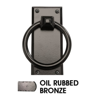 4 1/2” Rustic Tall Mission Ring Pull; Oil Rubbed Bronze