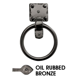 4 1/2” Rustic Mission Ring Pull; Oil Rubbed Bronze