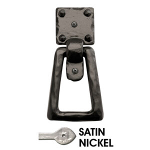 4 1/2” Rustic Craftsman Ring Pull; Satin Nickel
