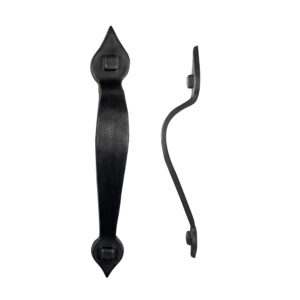 10 3/4” AGD Traditional Magnetic Spear End Pull Handles w/ Molded Clavos; Black