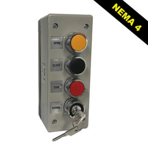 3BXLT 3 Button Control, Open/Close/Stop w/Lock Out; Exterior, Surface Mount